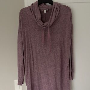 Motherhood Maternity Dusty Mauve Cowl Neck Tunic Sweater